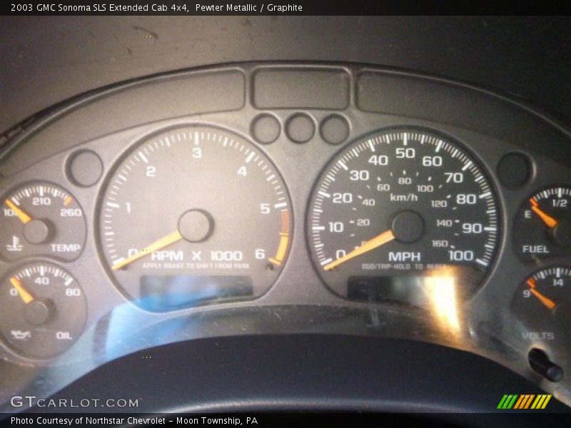 Pewter Metallic / Graphite 2003 GMC Sonoma SLS Extended Cab 4x4