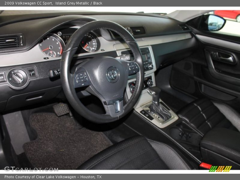 Island Grey Metallic / Black 2009 Volkswagen CC Sport