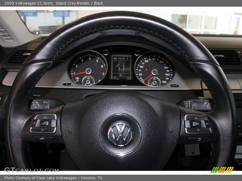 Island Grey Metallic / Black 2009 Volkswagen CC Sport
