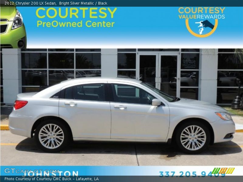 Bright Silver Metallic / Black 2012 Chrysler 200 LX Sedan
