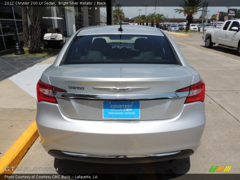 Bright Silver Metallic / Black 2012 Chrysler 200 LX Sedan