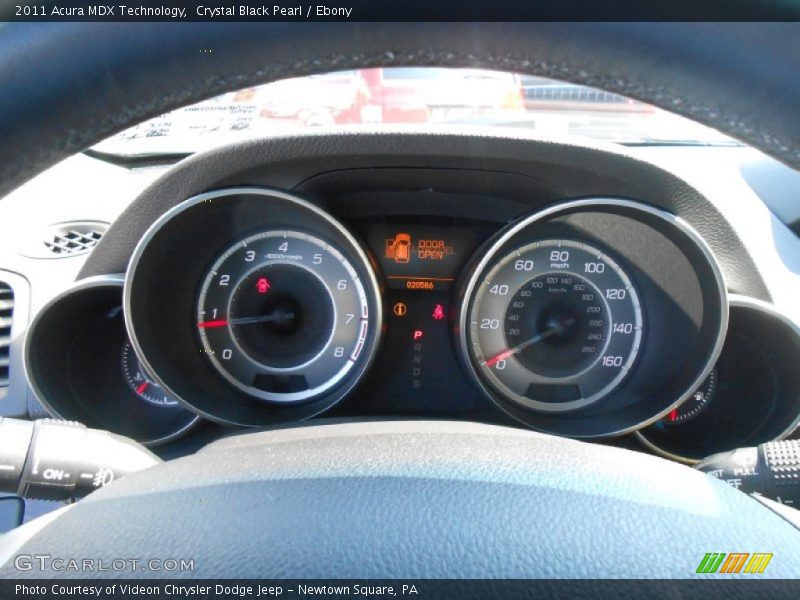 Crystal Black Pearl / Ebony 2011 Acura MDX Technology