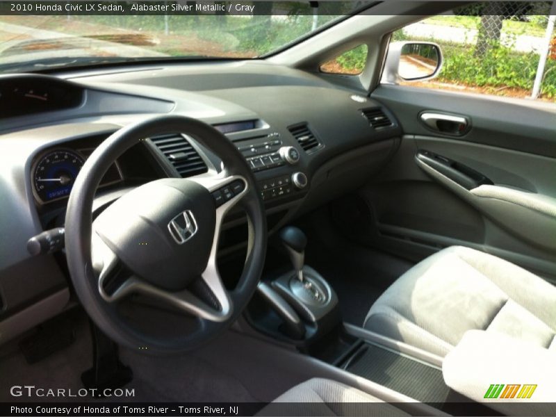 Alabaster Silver Metallic / Gray 2010 Honda Civic LX Sedan