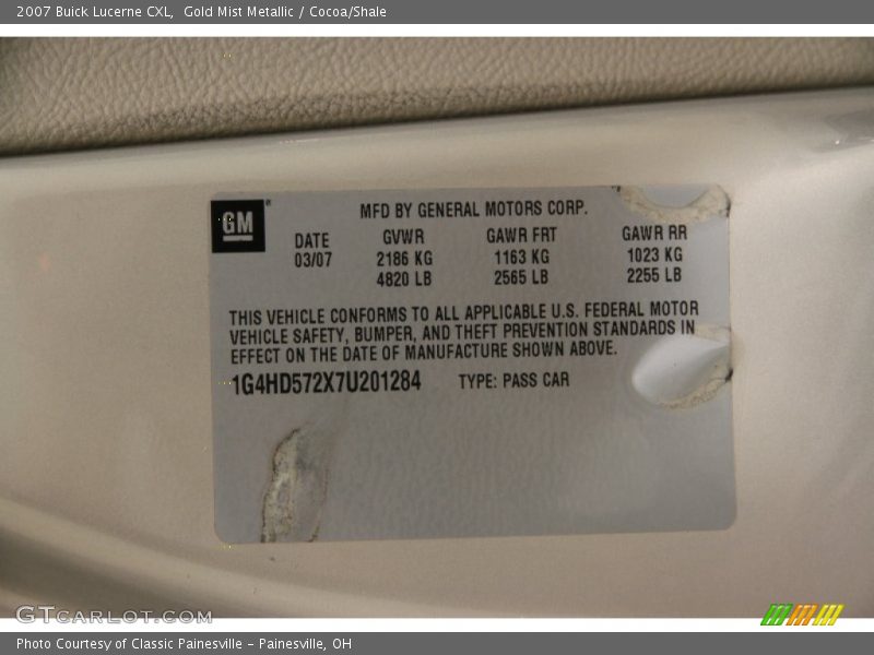 Gold Mist Metallic / Cocoa/Shale 2007 Buick Lucerne CXL