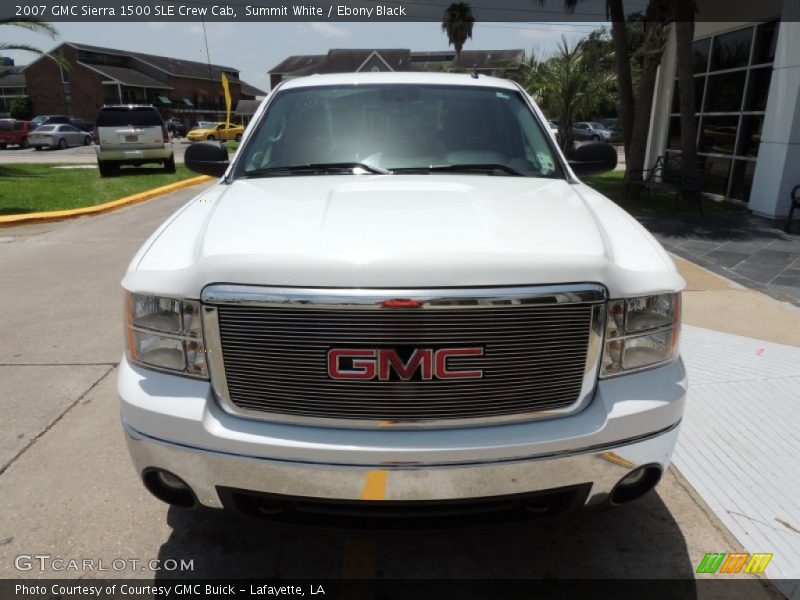 Summit White / Ebony Black 2007 GMC Sierra 1500 SLE Crew Cab