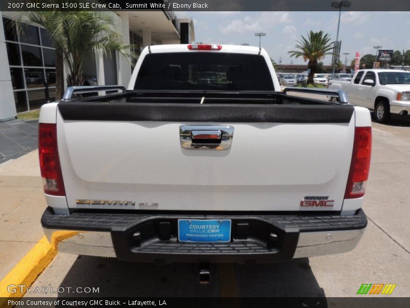 Summit White / Ebony Black 2007 GMC Sierra 1500 SLE Crew Cab