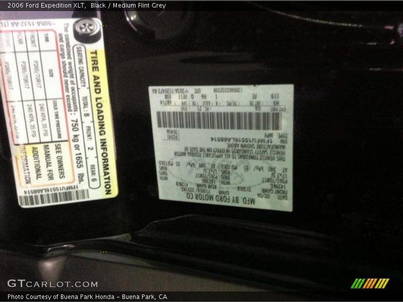 Black / Medium Flint Grey 2006 Ford Expedition XLT