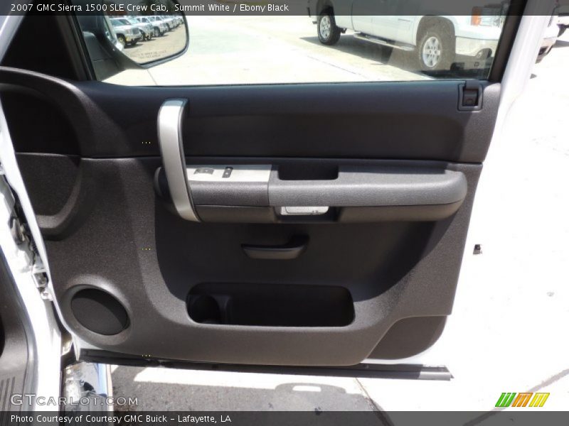 Summit White / Ebony Black 2007 GMC Sierra 1500 SLE Crew Cab
