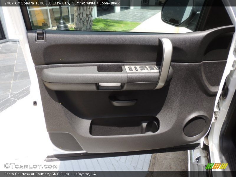 Summit White / Ebony Black 2007 GMC Sierra 1500 SLE Crew Cab