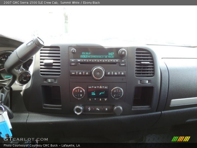 Summit White / Ebony Black 2007 GMC Sierra 1500 SLE Crew Cab