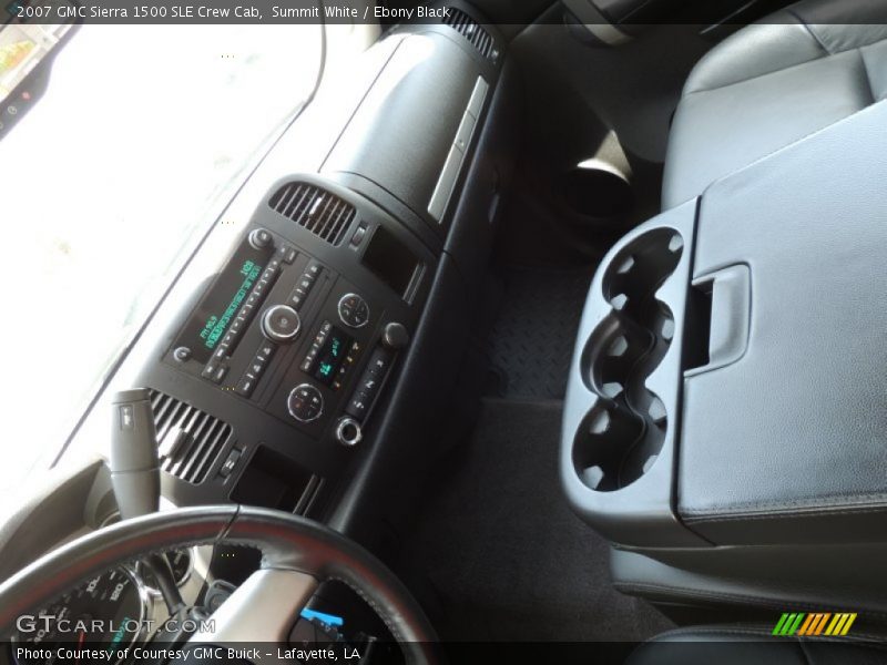 Summit White / Ebony Black 2007 GMC Sierra 1500 SLE Crew Cab