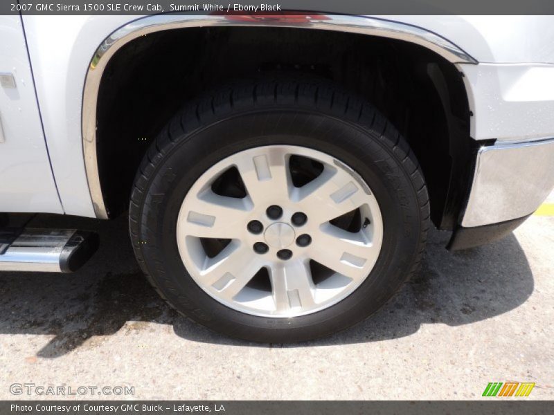 Summit White / Ebony Black 2007 GMC Sierra 1500 SLE Crew Cab