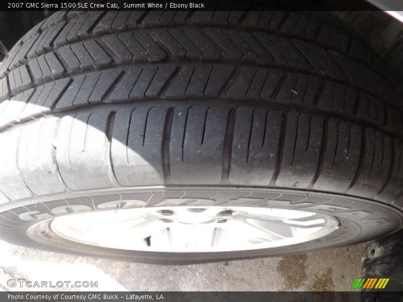 Summit White / Ebony Black 2007 GMC Sierra 1500 SLE Crew Cab