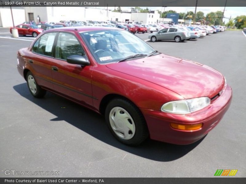 Canyon Red Metallic / Charcoal 1997 Geo Prizm LSi