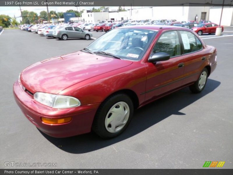 Canyon Red Metallic / Charcoal 1997 Geo Prizm LSi