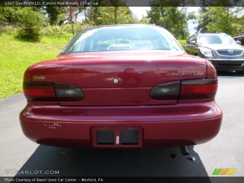 Canyon Red Metallic / Charcoal 1997 Geo Prizm LSi