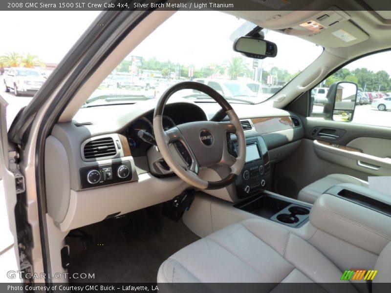 Silver Birch Metallic / Light Titanium 2008 GMC Sierra 1500 SLT Crew Cab 4x4