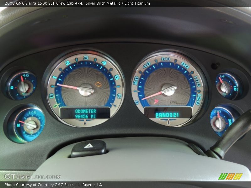 Silver Birch Metallic / Light Titanium 2008 GMC Sierra 1500 SLT Crew Cab 4x4
