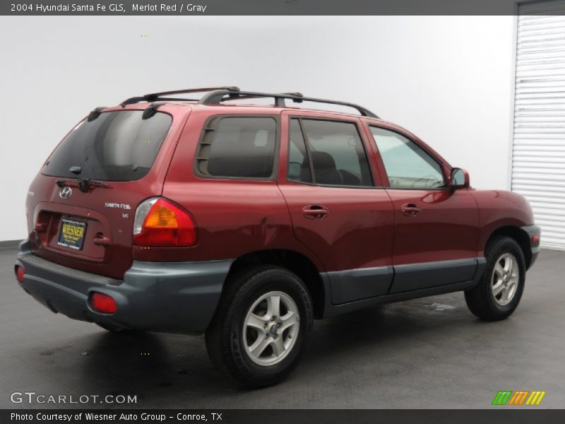 Merlot Red / Gray 2004 Hyundai Santa Fe GLS