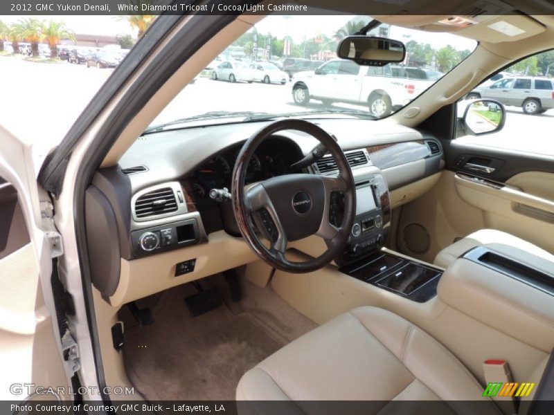 White Diamond Tricoat / Cocoa/Light Cashmere 2012 GMC Yukon Denali