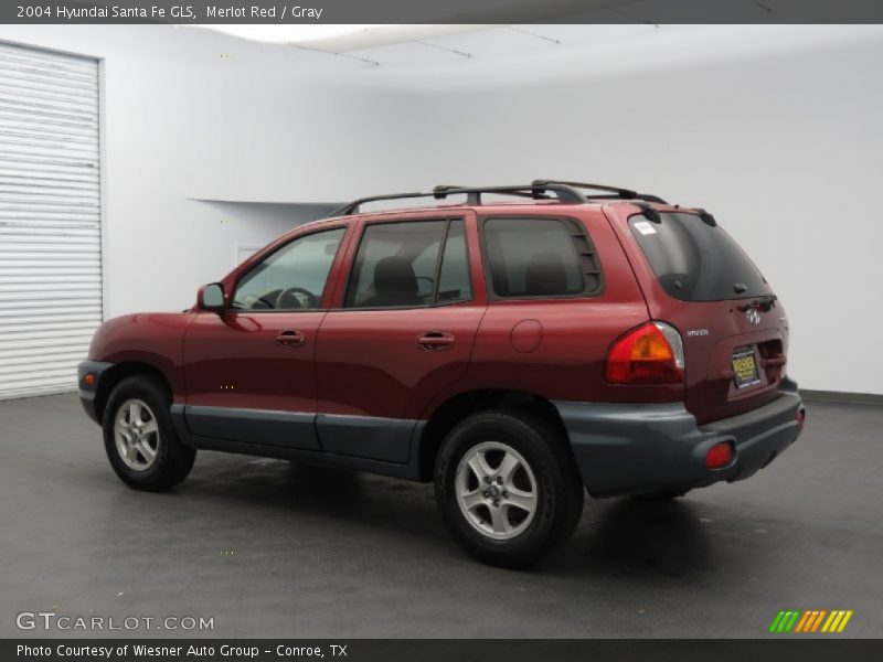 Merlot Red / Gray 2004 Hyundai Santa Fe GLS