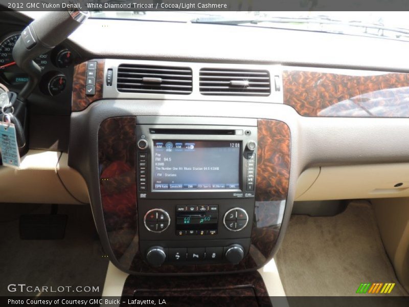 White Diamond Tricoat / Cocoa/Light Cashmere 2012 GMC Yukon Denali