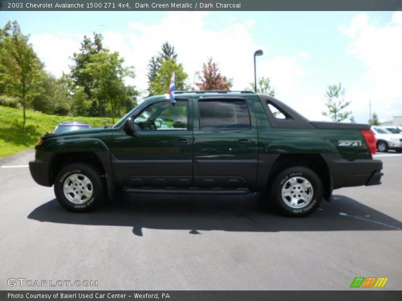 Dark Green Metallic / Dark Charcoal 2003 Chevrolet Avalanche 1500 Z71 4x4