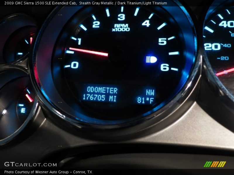 Stealth Gray Metallic / Dark Titanium/Light Titanium 2009 GMC Sierra 1500 SLE Extended Cab