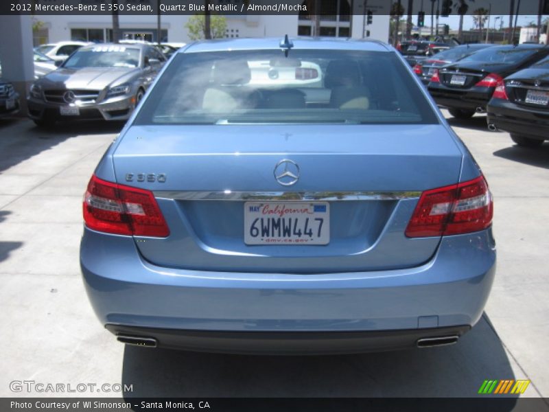 Quartz Blue Metallic / Almond/Mocha 2012 Mercedes-Benz E 350 Sedan
