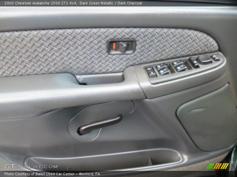 Dark Green Metallic / Dark Charcoal 2003 Chevrolet Avalanche 1500 Z71 4x4