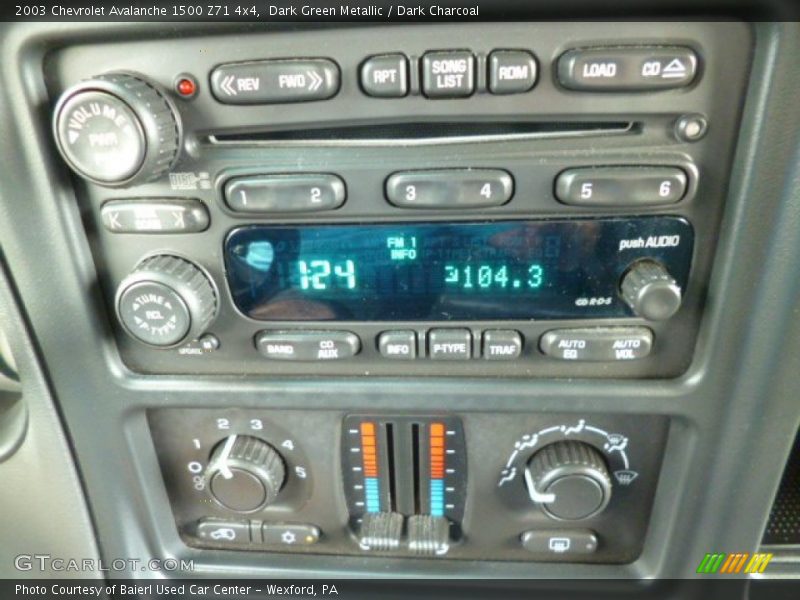 Controls of 2003 Avalanche 1500 Z71 4x4