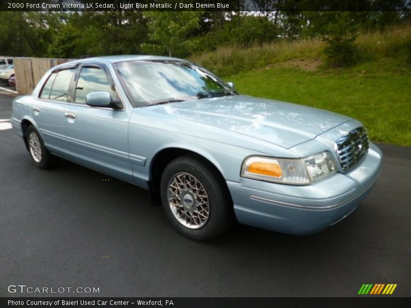Light Blue Metallic / Dark Denim Blue 2000 Ford Crown Victoria LX Sedan