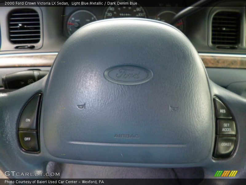 Light Blue Metallic / Dark Denim Blue 2000 Ford Crown Victoria LX Sedan