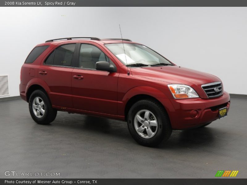 Spicy Red / Gray 2008 Kia Sorento LX