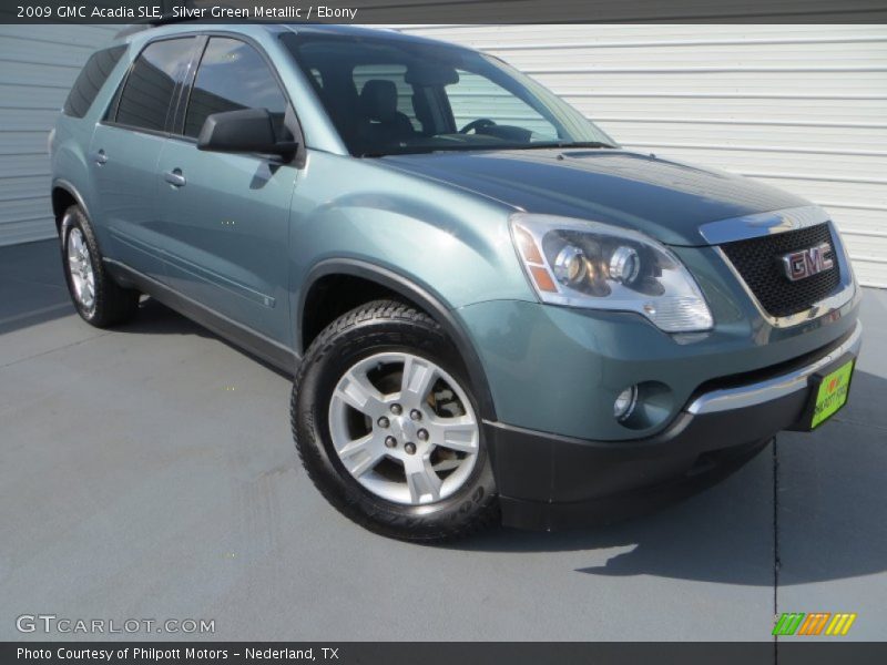Silver Green Metallic / Ebony 2009 GMC Acadia SLE