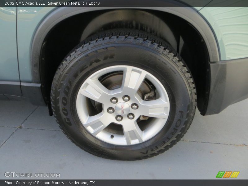 Silver Green Metallic / Ebony 2009 GMC Acadia SLE