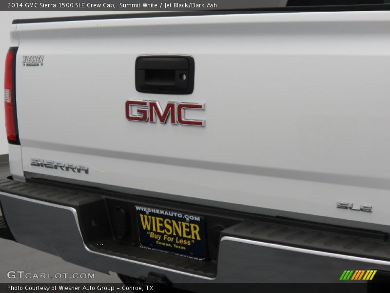 Summit White / Jet Black/Dark Ash 2014 GMC Sierra 1500 SLE Crew Cab