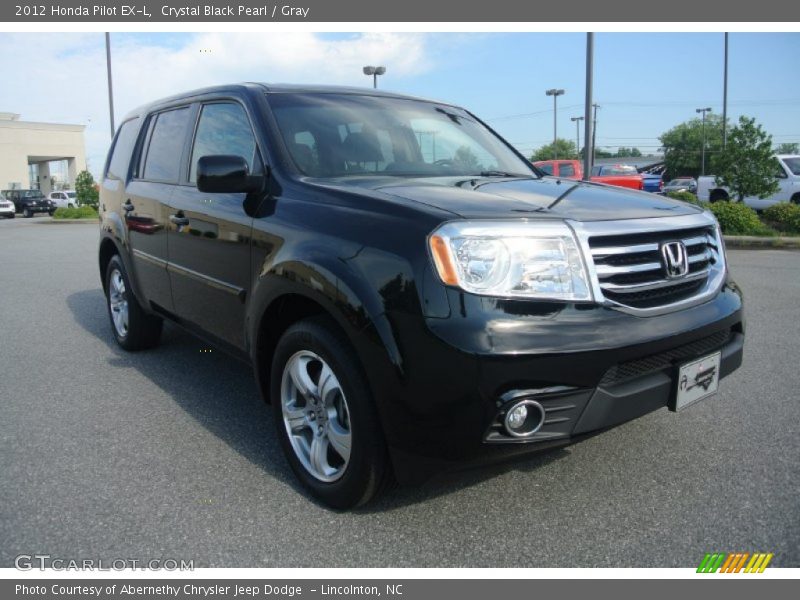 Crystal Black Pearl / Gray 2012 Honda Pilot EX-L