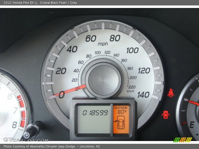 Crystal Black Pearl / Gray 2012 Honda Pilot EX-L