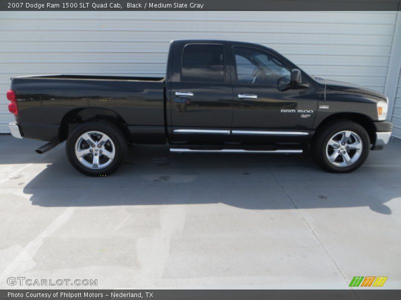 Black / Medium Slate Gray 2007 Dodge Ram 1500 SLT Quad Cab