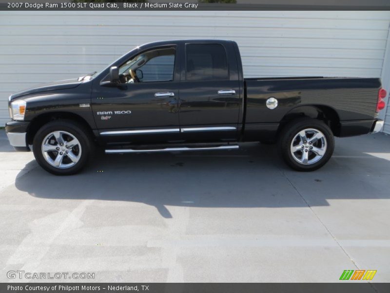 Black / Medium Slate Gray 2007 Dodge Ram 1500 SLT Quad Cab