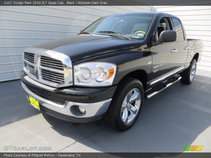 Black / Medium Slate Gray 2007 Dodge Ram 1500 SLT Quad Cab