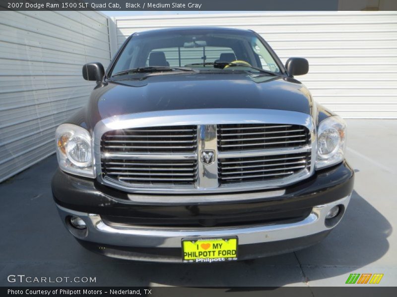 Black / Medium Slate Gray 2007 Dodge Ram 1500 SLT Quad Cab