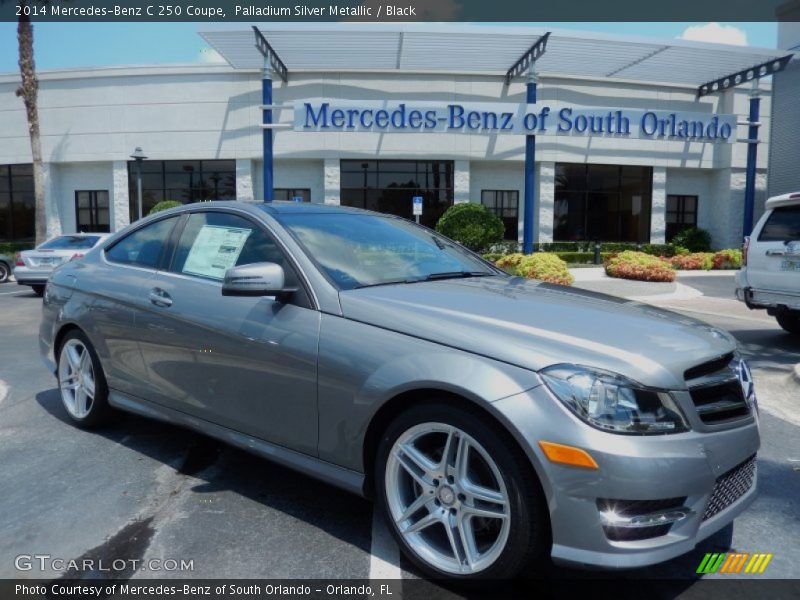 Palladium Silver Metallic / Black 2014 Mercedes-Benz C 250 Coupe