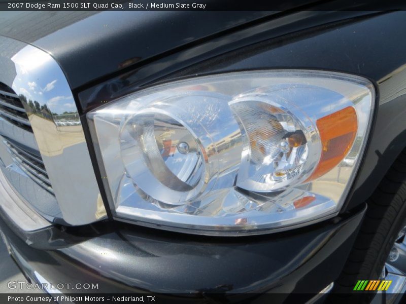Black / Medium Slate Gray 2007 Dodge Ram 1500 SLT Quad Cab