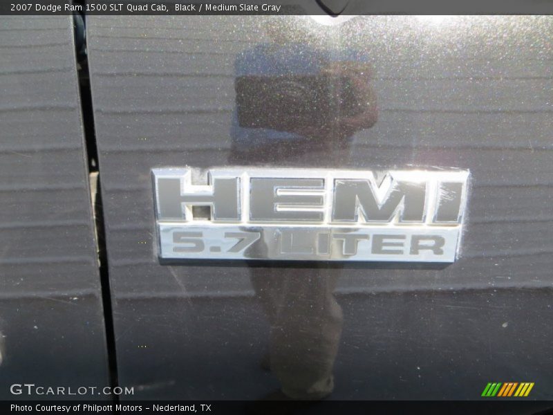 Black / Medium Slate Gray 2007 Dodge Ram 1500 SLT Quad Cab