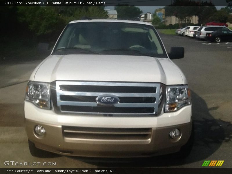 White Platinum Tri-Coat / Camel 2012 Ford Expedition XLT