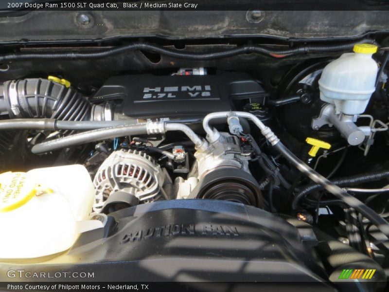 Black / Medium Slate Gray 2007 Dodge Ram 1500 SLT Quad Cab