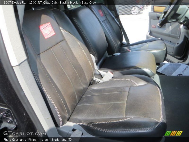 Black / Medium Slate Gray 2007 Dodge Ram 1500 SLT Quad Cab