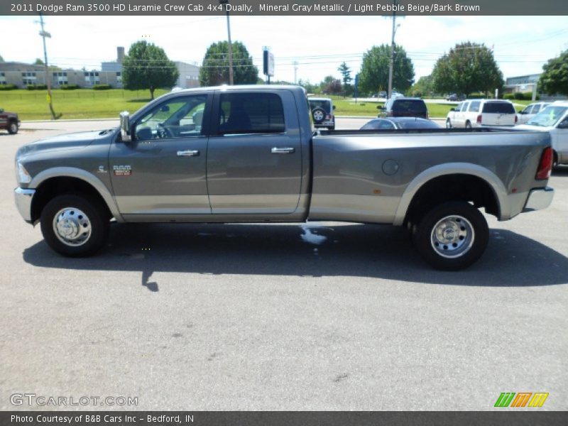 Mineral Gray Metallic / Light Pebble Beige/Bark Brown 2011 Dodge Ram 3500 HD Laramie Crew Cab 4x4 Dually